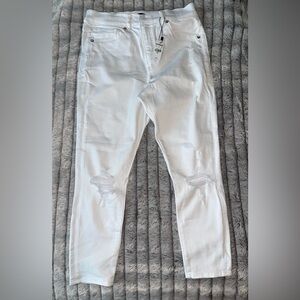 Express Skinny High Rise White Jeans